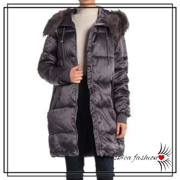 Jessica Simpson Jackets & Blazers - Jessica Simpson Faux Fur Trim Puffer Coat